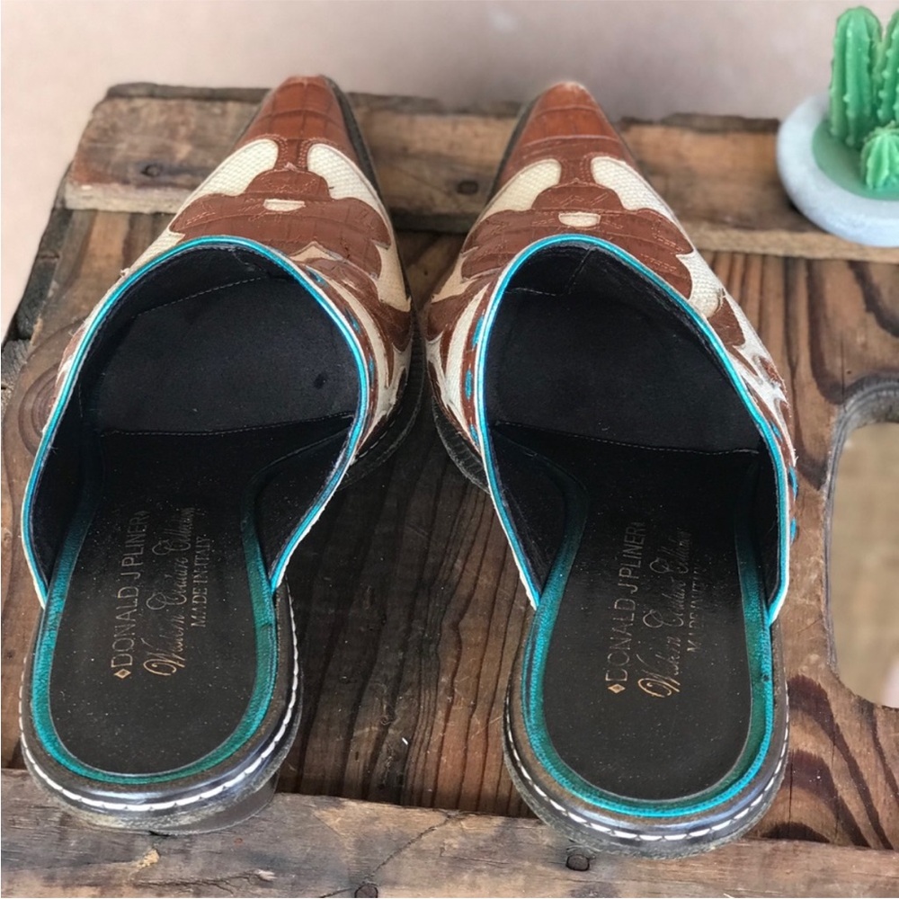 Vintage Donald J Pliner mules / clogs alligator skin - Picture 3 of 5
